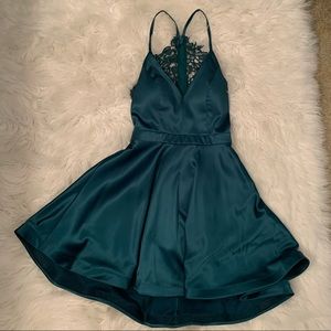 Emerald midi/ formal dress